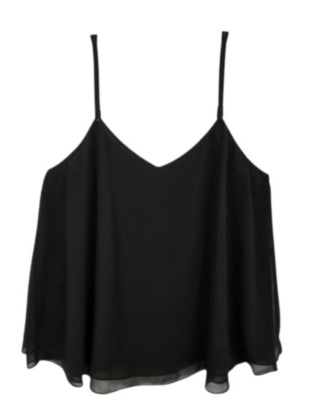 Torrid Black Layered Chiffon Cami Tank Top Size 1
